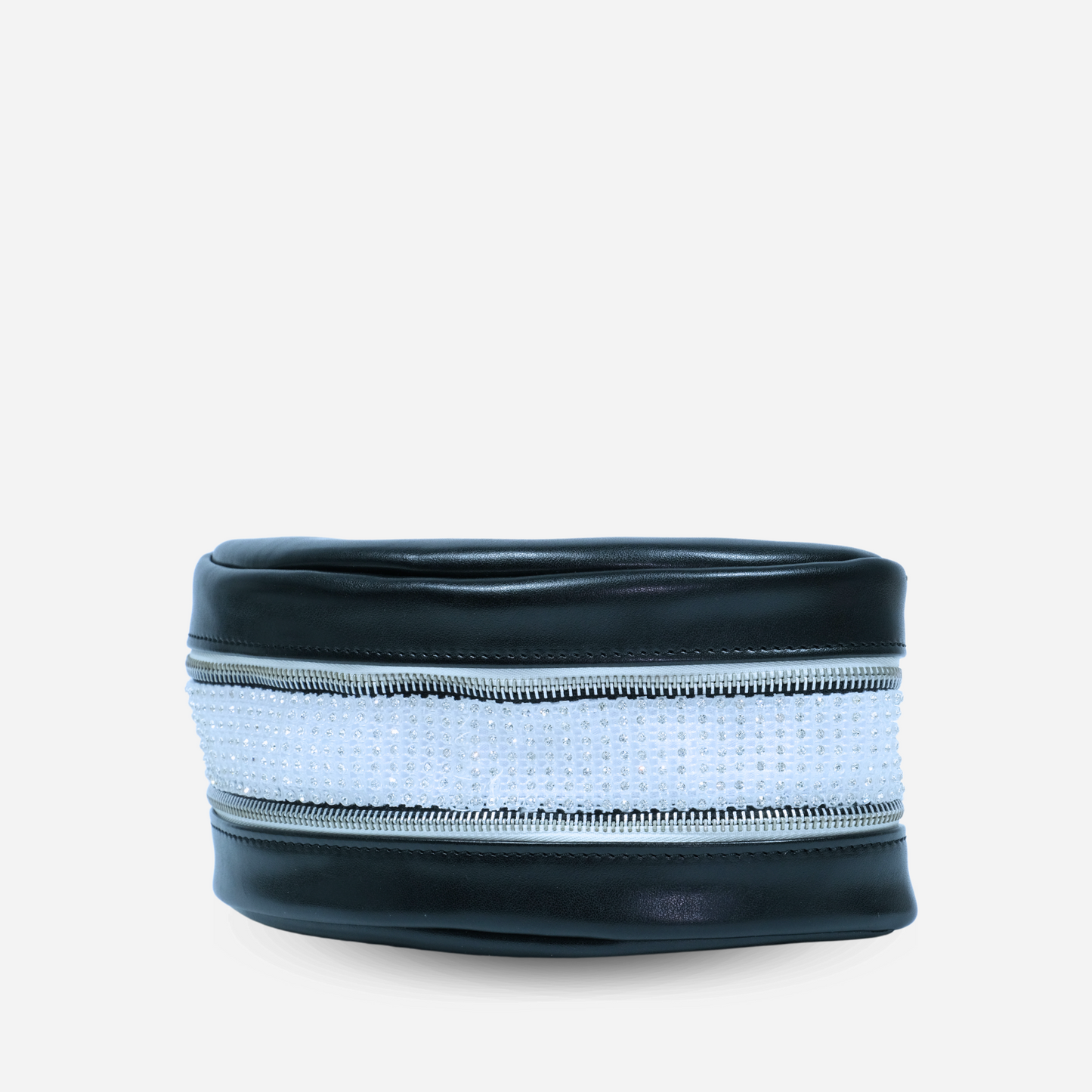 Pouch with additional band in Swarovski stones