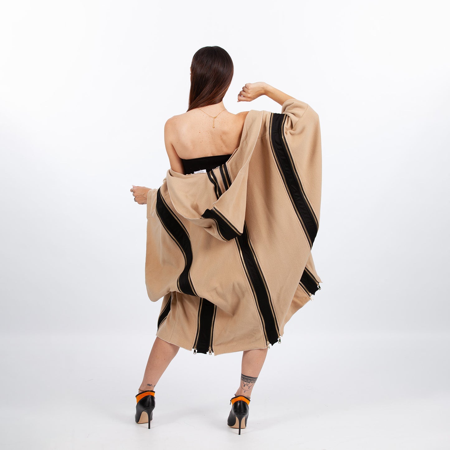 Brown cape coat and bodice